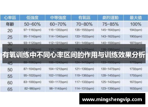 有氧训练中不同心率区间的作用与训练效果分析